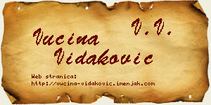 Vucina Vidaković vizit kartica